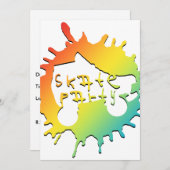 Skate-Plattform-Party Einladung (Vorne/Hinten)