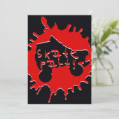 Skate-Plattform-Party Einladung (Stehend Vorderseite)