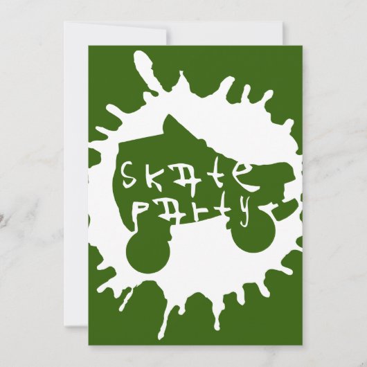 Skate-Plattform-Party Einladung (Vorderseite)
