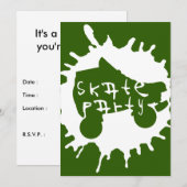 Skate-Plattform-Party Einladung (Vorne/Hinten)