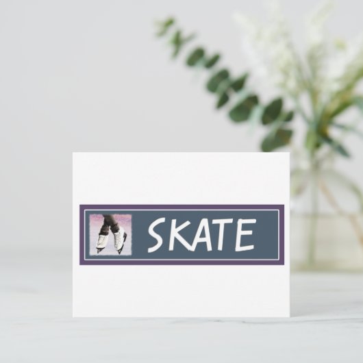 Skate Postkarte (Stehend Vorderseite)