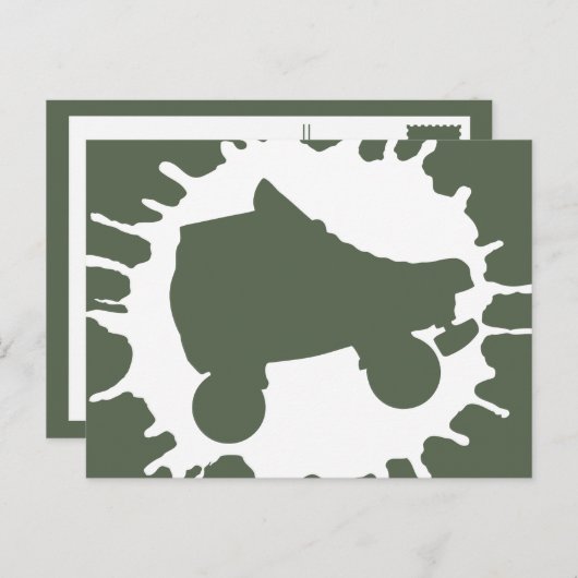 Skate Postkarte (Vorne/Hinten)