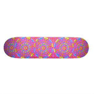 Skate-Punkprinzessin Pink Mandala Skateboard