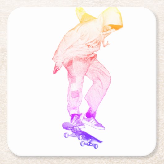 SKATE RECHTECKIGER PAPPUNTERSETZER (Vorderseite)