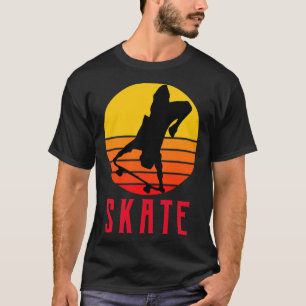Skate Retro Vintage Skateboardfahrer Skateboardfah T-Shirt