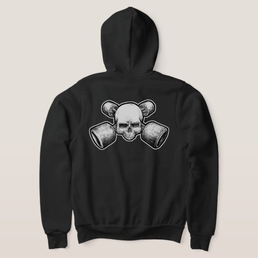 SKATE ROCK OG-StyleSkateboard Skull X truX ZIPPER Hoodie (AblageHinten)