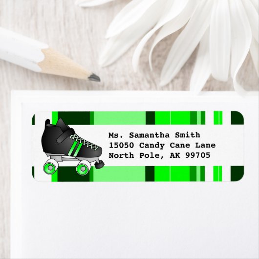 Skate-Rücksendekennzeichen Schwarz und Grün (Insitu)