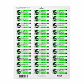 Skate-Rücksendekennzeichen Schwarz und Grün (Vorne)