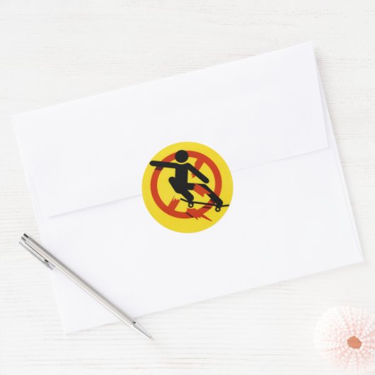 Skate Runder Aufkleber (Umschlag)