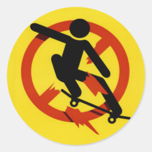 Skate Runder Aufkleber