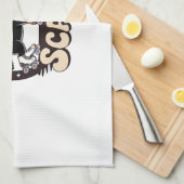 Skate & Scare � Cute Black Cat Roller Skating Over Geschirrtuch (Viertel Falte)