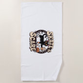 Skate & Scare - Niedliche Black Cat Roller Skaten Strandtuch (Vorderseite)