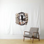 Skate & Scare - Niedliche Black Cat Roller Skaten Wandteppich (Beispiel (Horizontal))