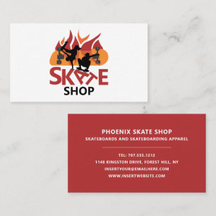 Skate Shop, Skateboarding Visitenkarte