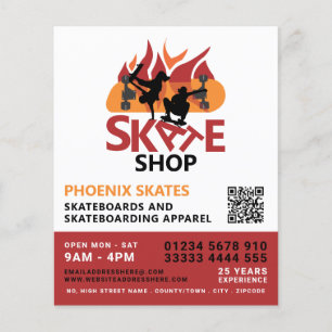Skate Shop, Skateboarding-Werbung Flyer
