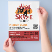 Skate Shop, Skateboarding-Werbung Flyer (Hand)
