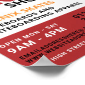 Skate Shop, Skateboarding-Werbung Poster (Ecke)