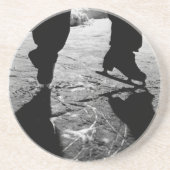 Skate-Silhouette Sandstein Untersetzer (Vorne)