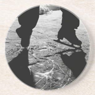 Skate-Silhouette Sandstein Untersetzer
