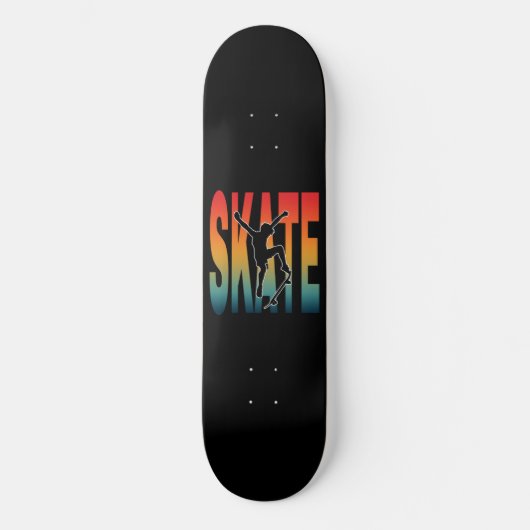Skate Skateboarding Silhouette Skateboard (Vorderseite)