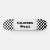Skate-Skateboards Schachbrett Pattern-Schwarz-Weiß Skateboard (Horizontal)