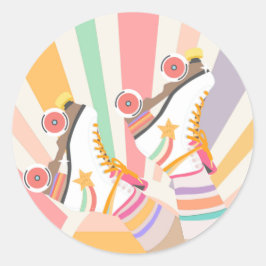 Skate Skaten Cupcake Topper Sticker Tag