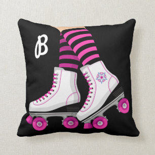 Skate-Skaten in Rosa und Schwarz Kissen