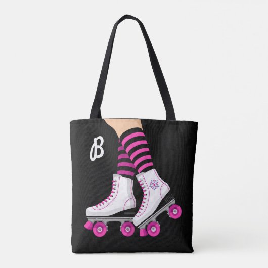 Skate-Skaten in Rosa und Schwarz Tasche (Rückseite)
