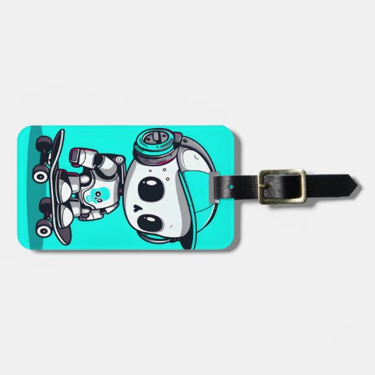 Skate SkullBot Gepäckanhänger (Vorderseite horizontal)