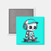 Skate SkullBot Magnet (Vorderseite/Rückseite)
