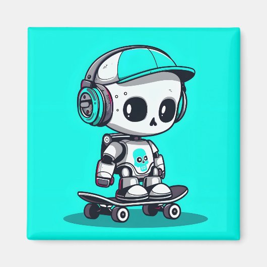 Skate SkullBot Magnet (Vorne)