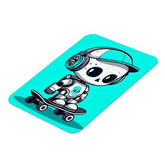 Skate SkullBot Magnet (Linke Seite)