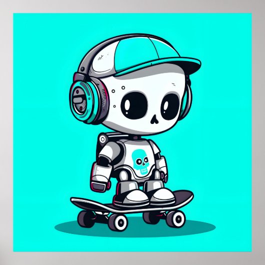 Skate SkullBot Poster (Vorne)