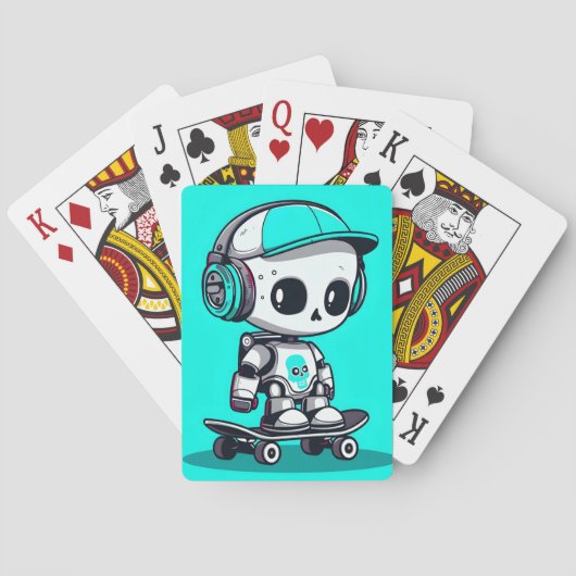 Skate SkullBot Spielkarten (Rückseite)