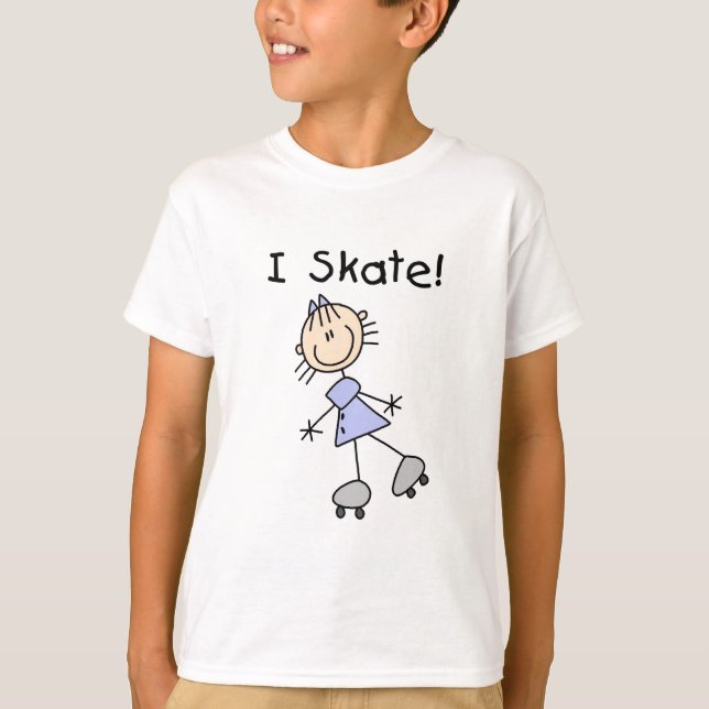 Skate-T-Shirts und Geschenke des Strichmännchen-I T-Shirt (Vorderseite)