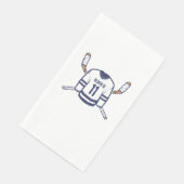 Skate über Eishockeypapier Napkin Serviette (Ecke)