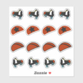 Skate und Helmabdeckung Roller Derby Stickers Aufkleber (Blatt)