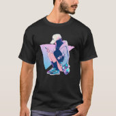 Skate und Rollen - Cooler Skater Girl T-Shirt (Vorderseite)