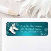 Skate und Schneeflocken Aqua Aquamarin (Insitu)