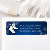 Skate und Schneeflocken Blau (Insitu)