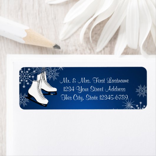 Skate und Schneeflocken Blau (Insitu)