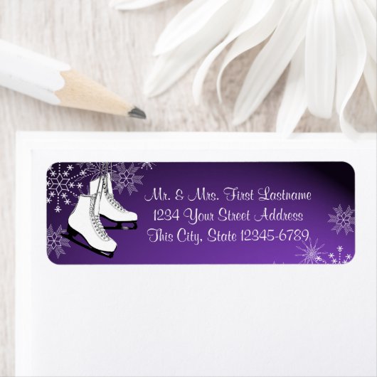 Skate und Schneeflocken Lila (Insitu)