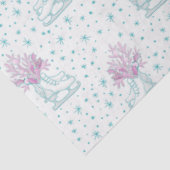 Skate und Schneeflocken Weihnachten Seidenpapier (Ausschnitt)