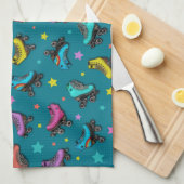 Skate und Stars für Retrowalzen Geschirrtuch (Viertel Falte)