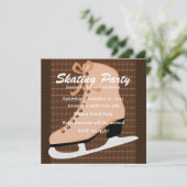 Skate und Tweed Einladung (Stehend Vorderseite)