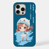 Skate Vibes - Niedliches Mädchen auf Skateboard Te iPhone Hülle (Rückseite)