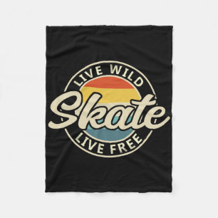 Skate Vintage 80er 90er Retro 1 Fleecedecke