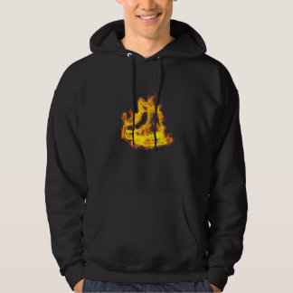 Skate von Feuerlöchern, die Ice-Skaten-Skater flam Hoodie