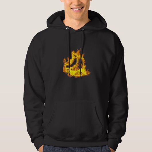 Skate von Feuerlöchern, die Ice-Skaten-Skater flam Hoodie (Vorderseite)