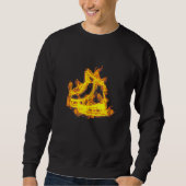 Skate von Feuerlöchern, die Ice-Skaten-Skater flam Sweatshirt (Vorderseite)